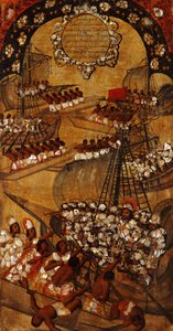 La Conquista de México. Tabla XXII de Miguel Gonzales